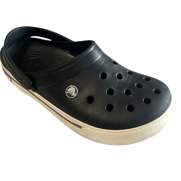 Crocs Crocband Unisex Adult Black White Slide Slip On Sandals M7/W9 - Picture 1 of 11